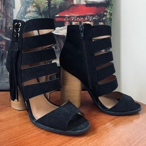 Black Strappy Heels